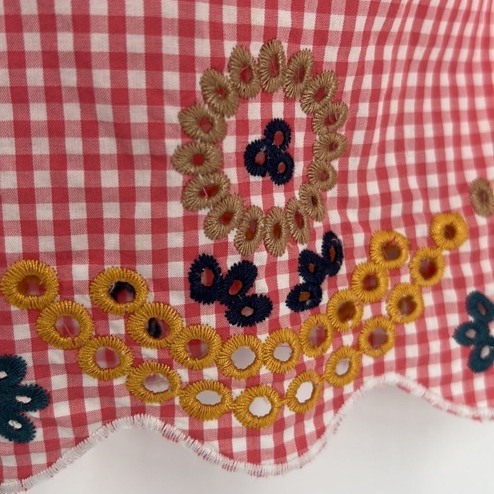 Embroidered Gingham Tank Top - Picture 4 of 8